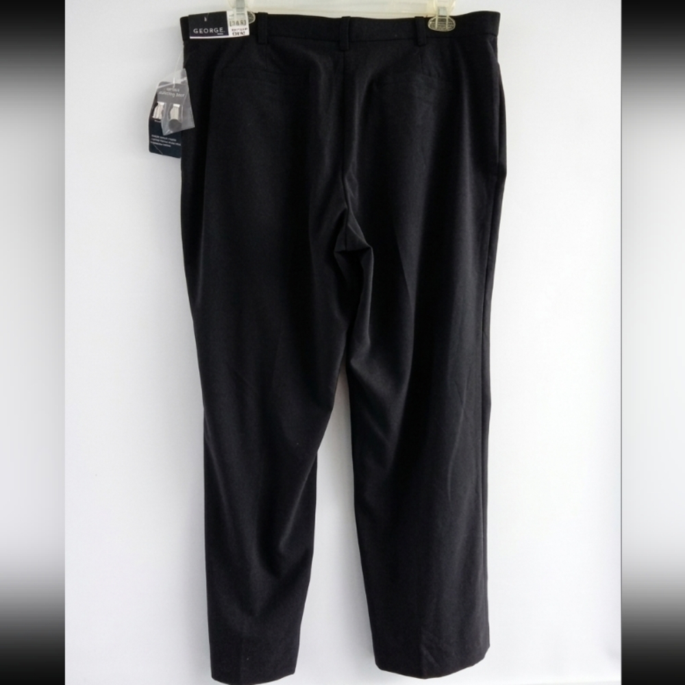 George Black Slimming Dress Pants Women's Size 18W Straight Leg Trousers - Picture 3 of 7